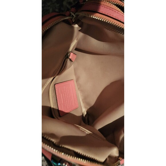 Rare COACH Pink Leather KRISTIN Large Top Zip HOBO ShoulderBag Purse HtF VguC - Picture 8 of 10